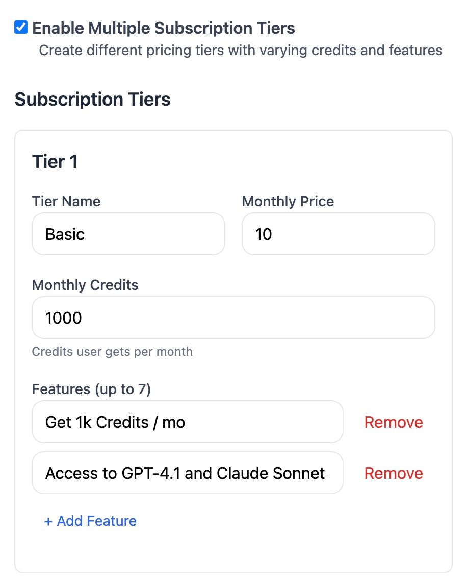 Multi-tier subscriptions